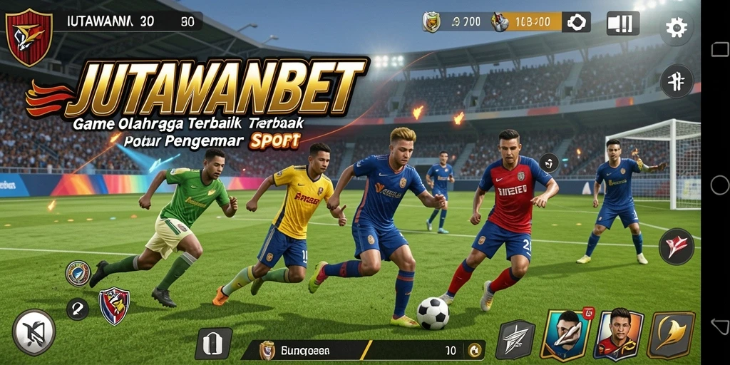 Screenshot game JUTAWANBET yang menunjukkan aksi seru di lapangan.